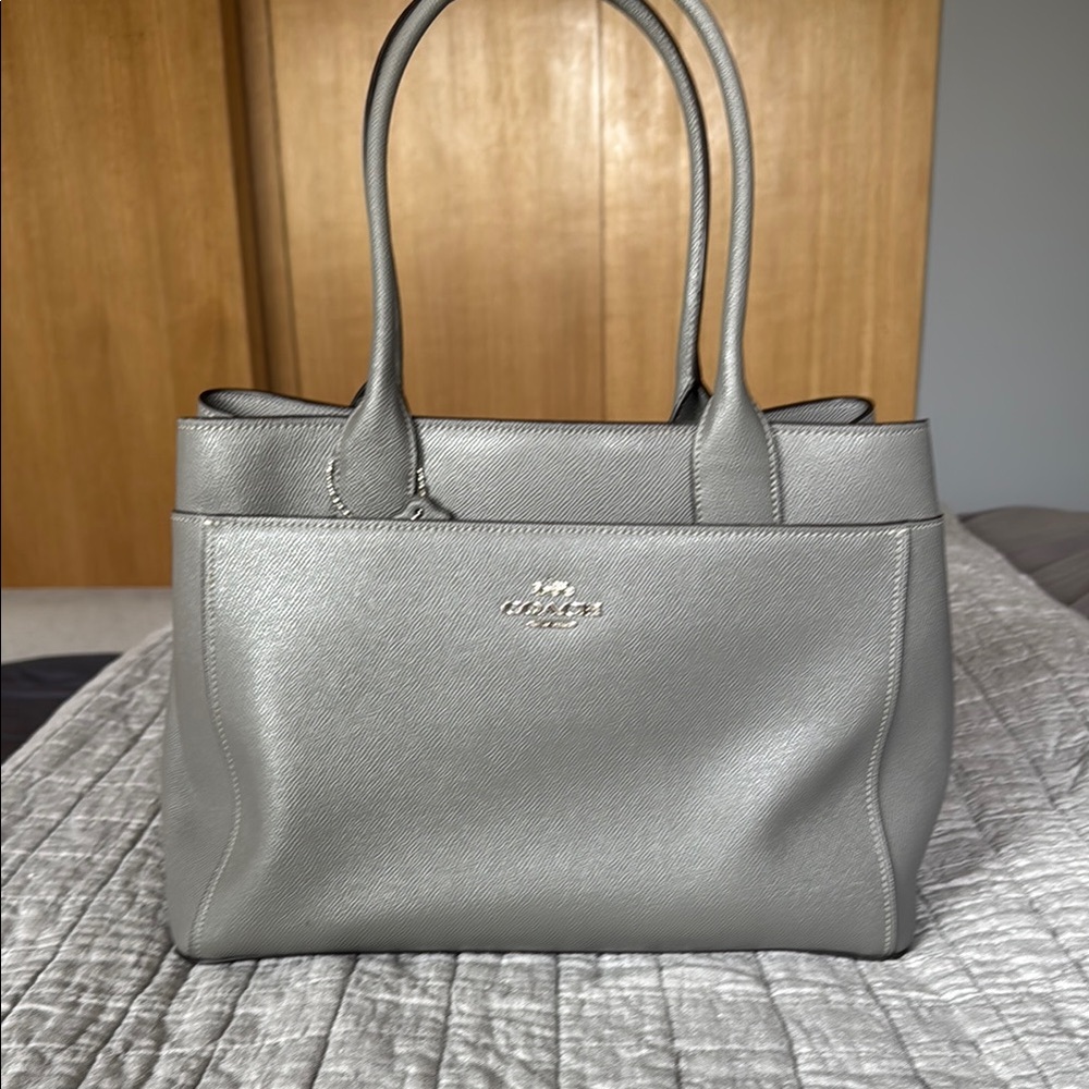 Coach Gray Leather Tote Bag